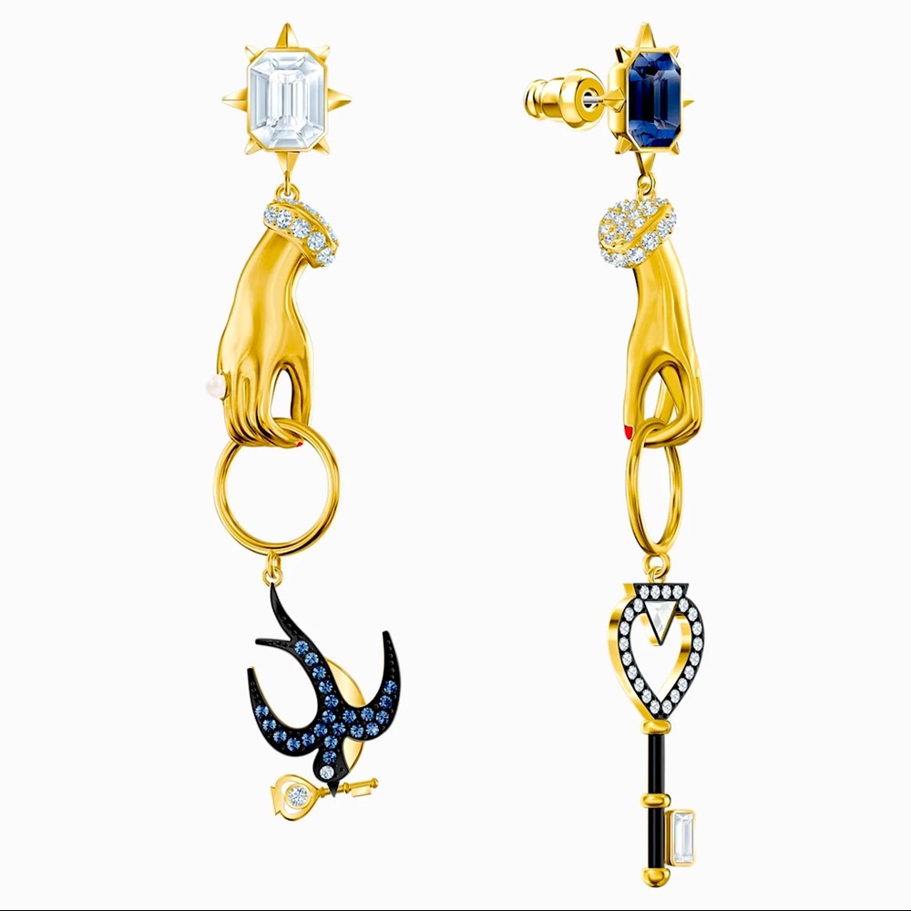 SWAROVSKI TAROT MAGIC EARRINGS GOLD PLATED